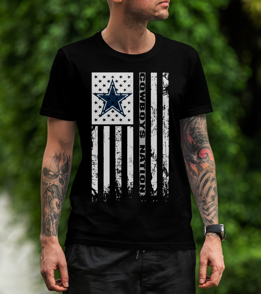 Dallas Cowboys Nation Flag Stars And Stripes T-Shirt