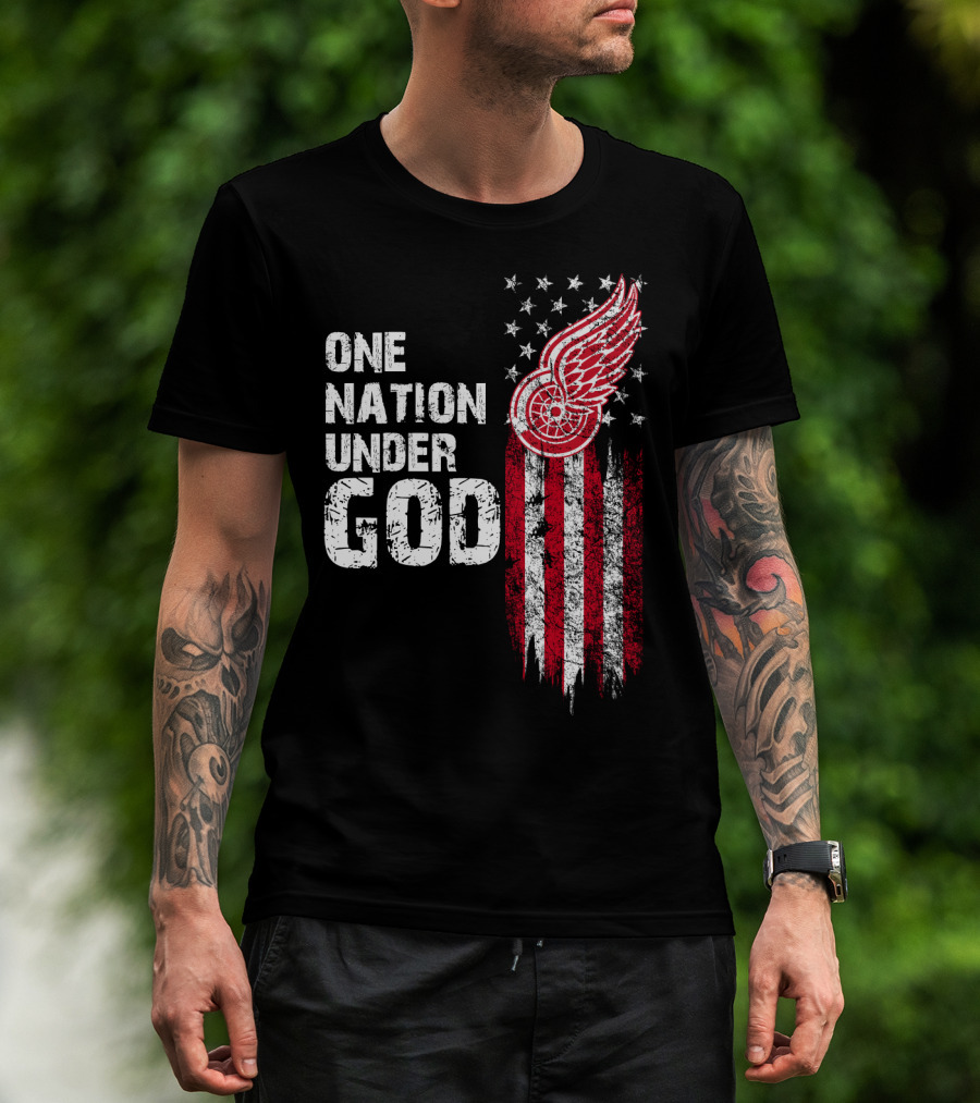 Detroit Red Wings One Nation Under God T-Shirt
