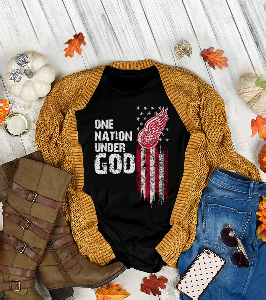 Detroit Red Wings One Nation Under God T-Shirt