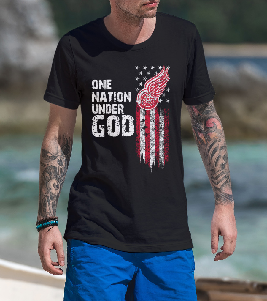 Detroit Red Wings One Nation Under God T-Shirt
