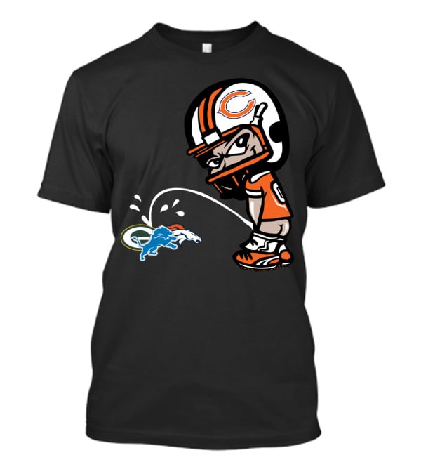 Chicago Bears Rivalry With Green Bay Packers And Denver Broncos T-Shirt