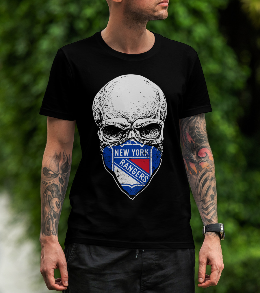 New York Rangers Skull Mask T-Shirt