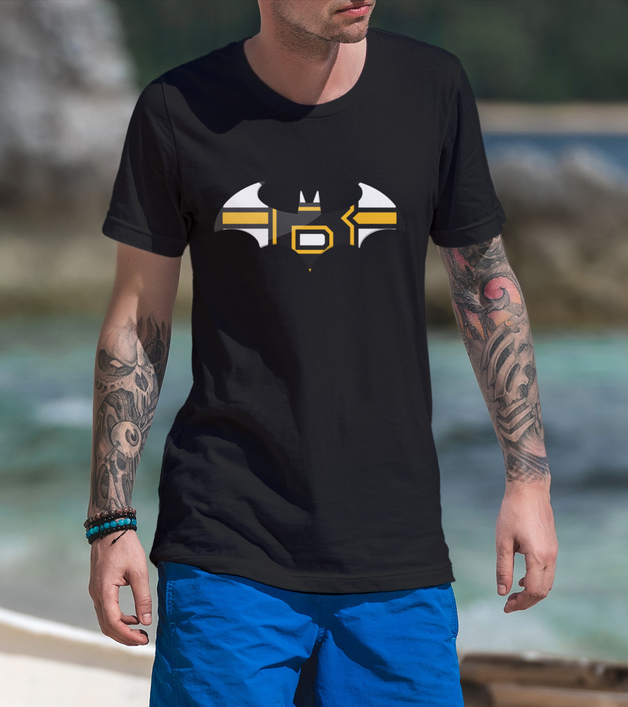 Boston Bruins Bat Symbol Crossover T-Shirt