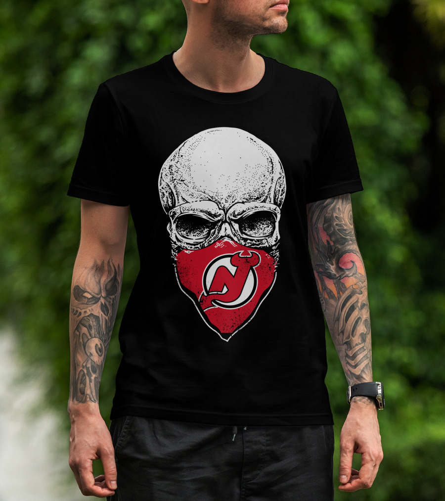 New Jersey Devils Skull Bandana T-Shirt