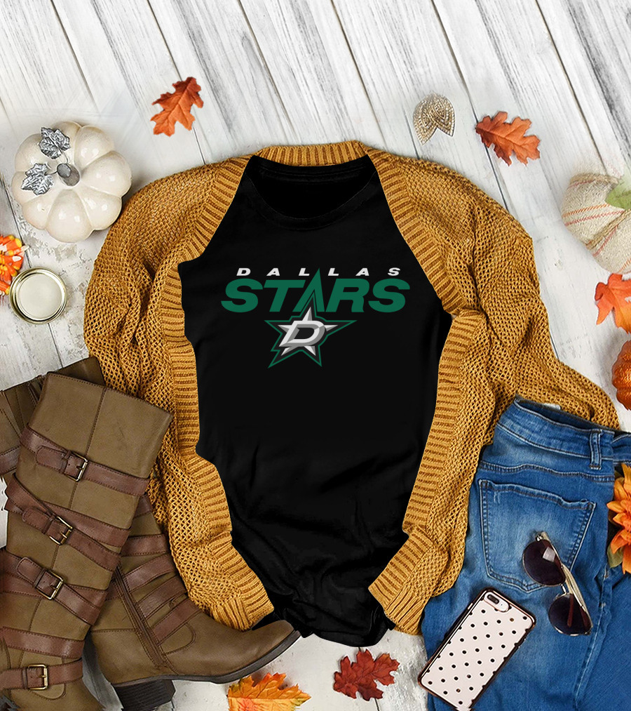 Dallas Stars Nhl Team Logo With Star And D T-Shirt
