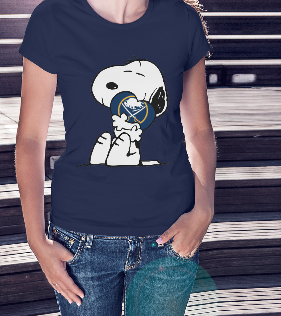 Snoopy Hugging Buffalo Sabres T-Shirt