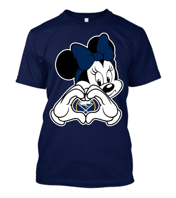 Buffalo Sabres Minnie Mouse Heart Hands T-Shirt