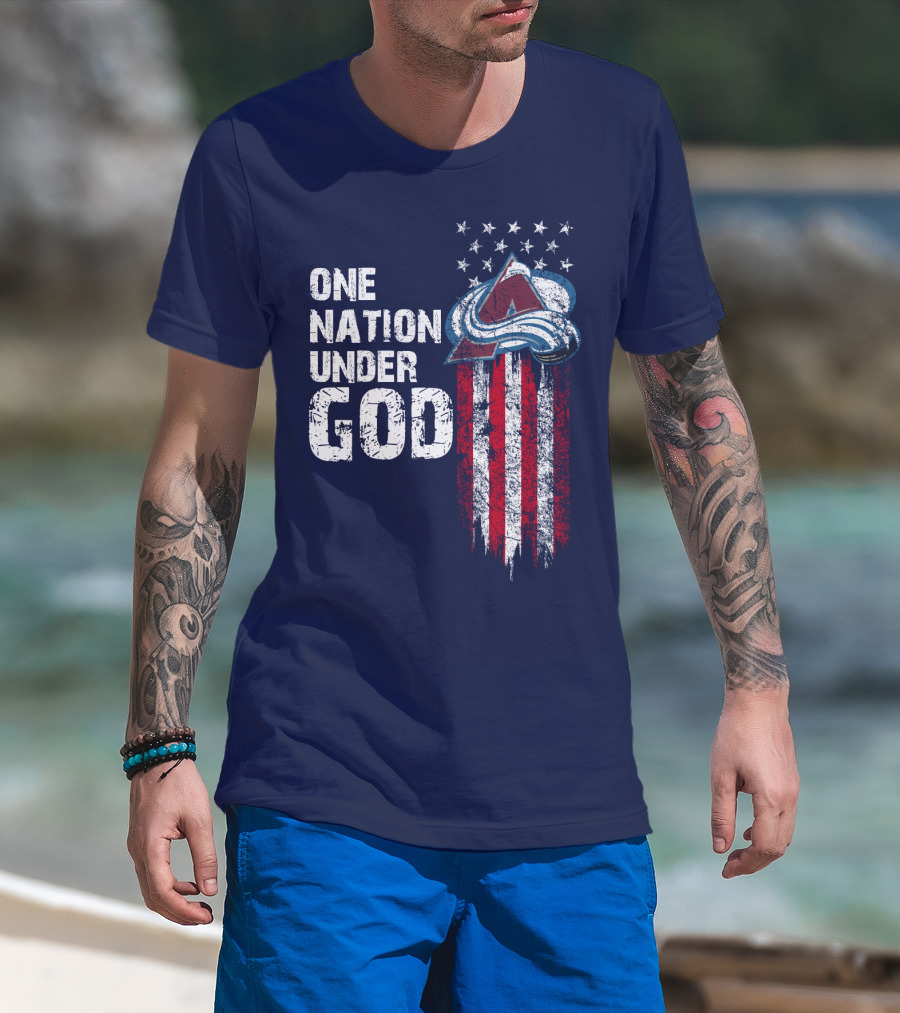 One Nation Under God Colorado Avalanche T-Shirt