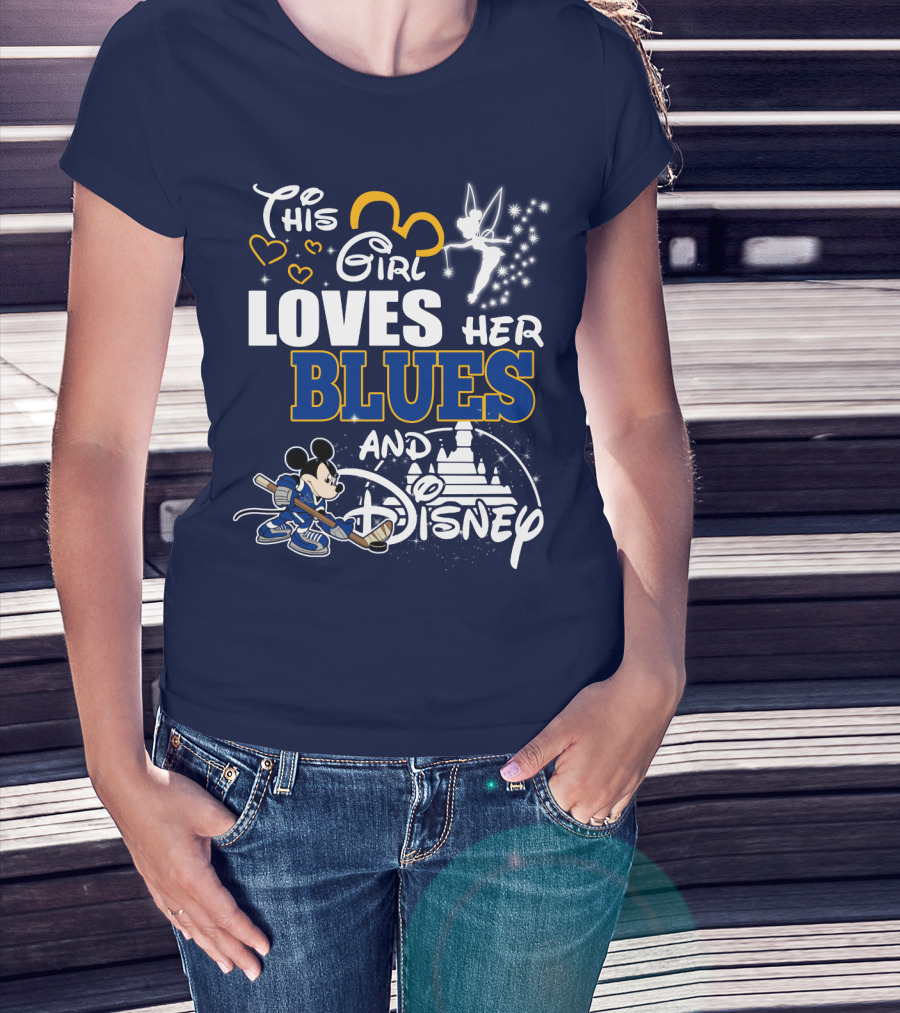This Girl Loves Her Blues And Disney T-Shirt