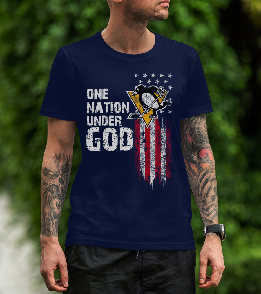 One Nation Under God Pittsburgh Penguins T-Shirt