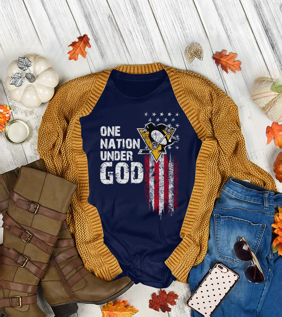 One Nation Under God Pittsburgh Penguins T-Shirt