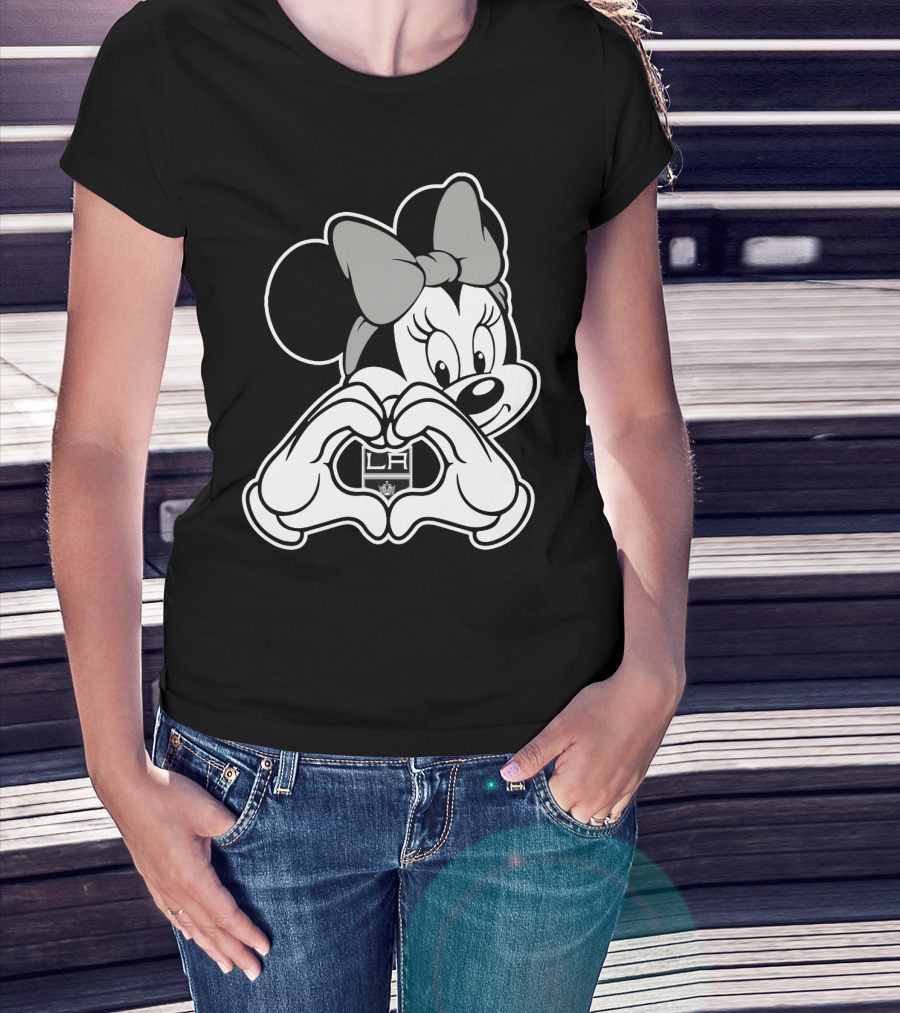 Minnie Mouse La Kings Heart Hands T-Shirt