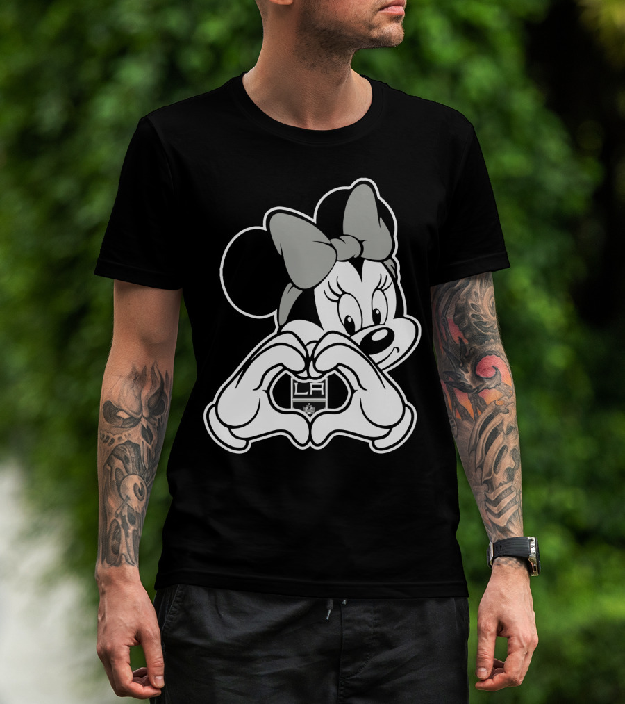 Minnie Mouse La Kings Heart Hands T-Shirt