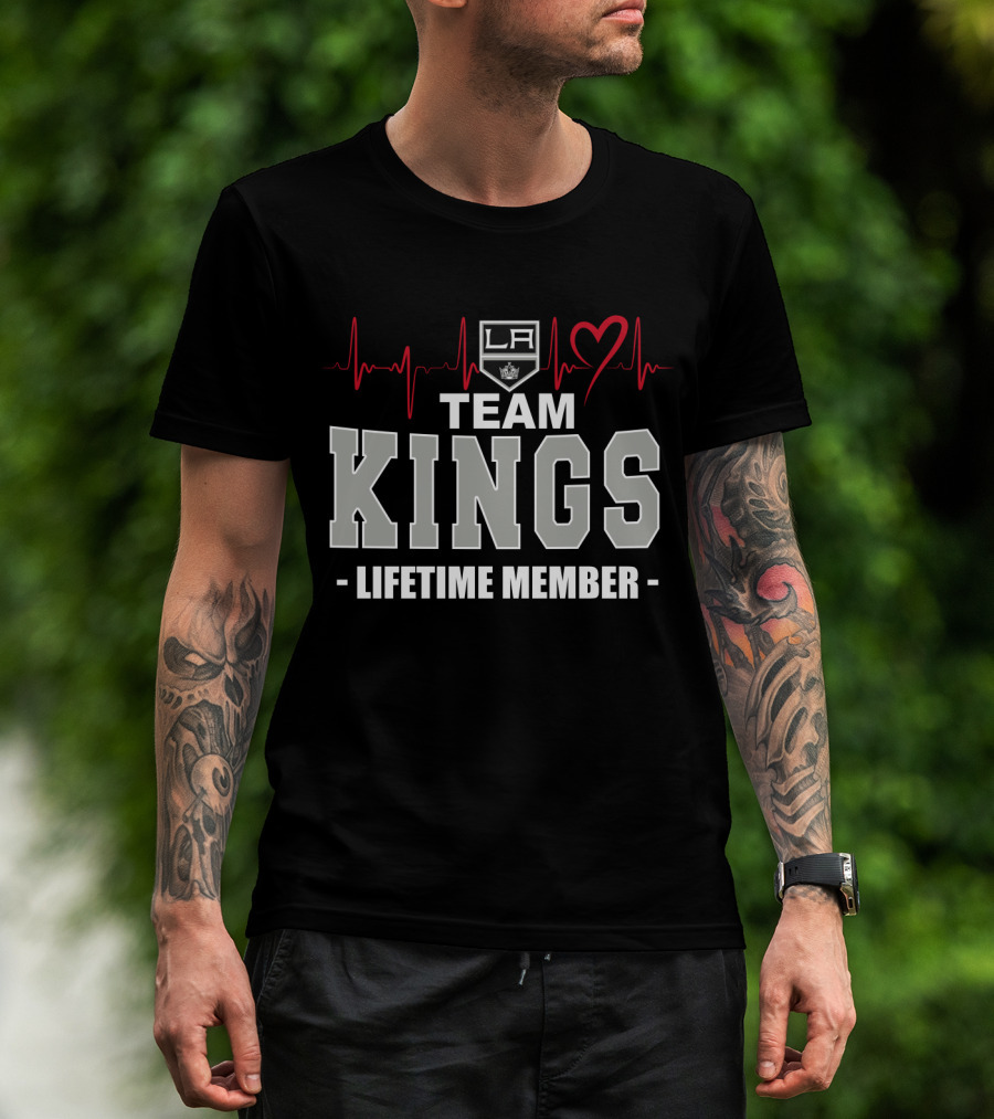 Team Los Angeles Kings Lifetime Member Heartbeat Love T-Shirt