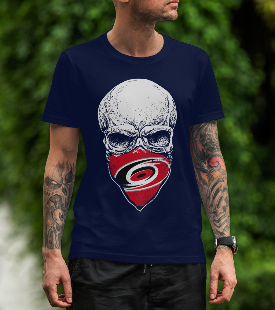 Carolina Hurricanes Skull Mask T-Shirt