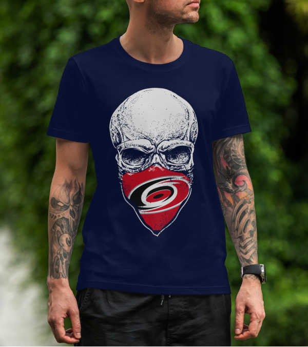 Carolina Hurricanes Skull Mask T-Shirt