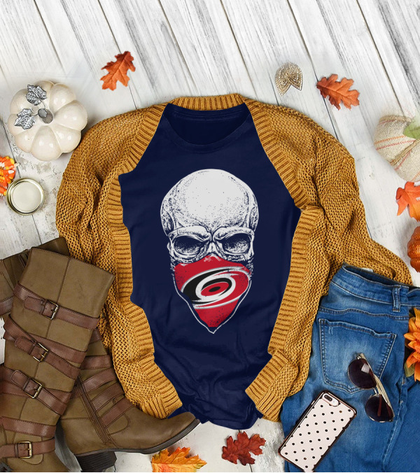 Carolina Hurricanes Skull Mask T-Shirt