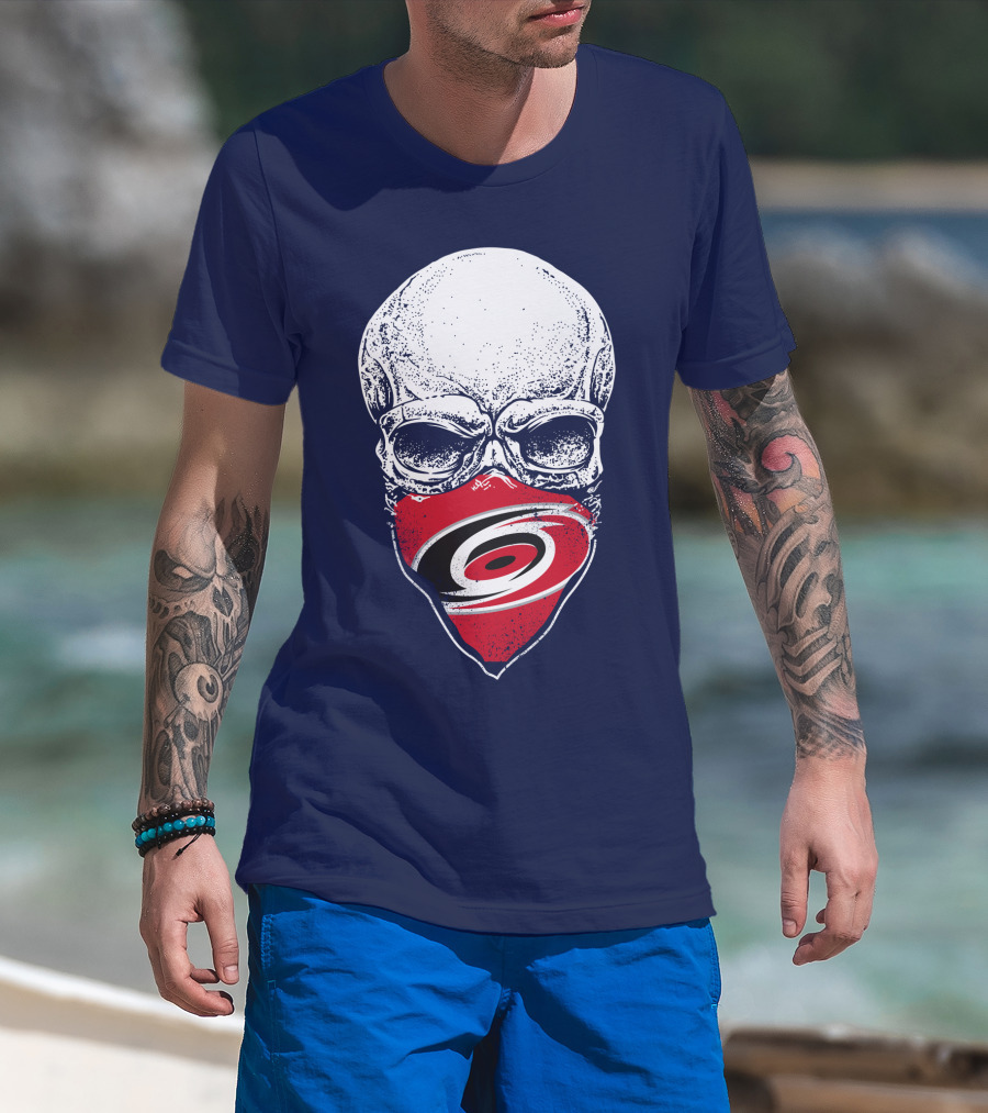 Carolina Hurricanes Skull Mask T-Shirt