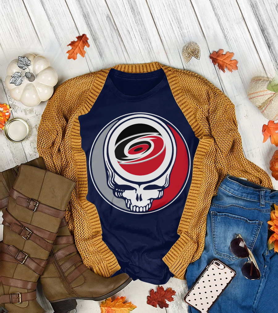 Carolina Hurricanes Grateful Dead Skull T-Shirt