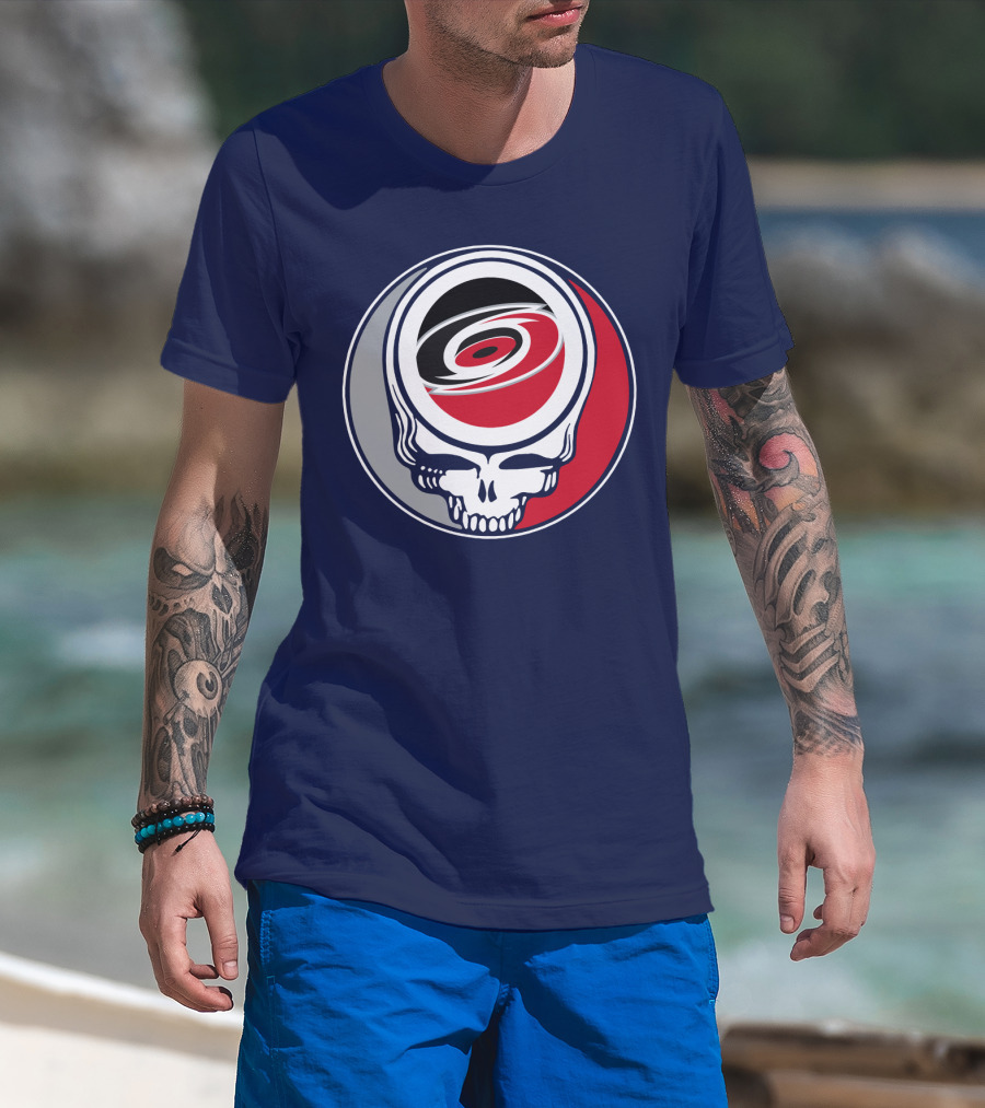 Carolina Hurricanes Grateful Dead Skull T-Shirt