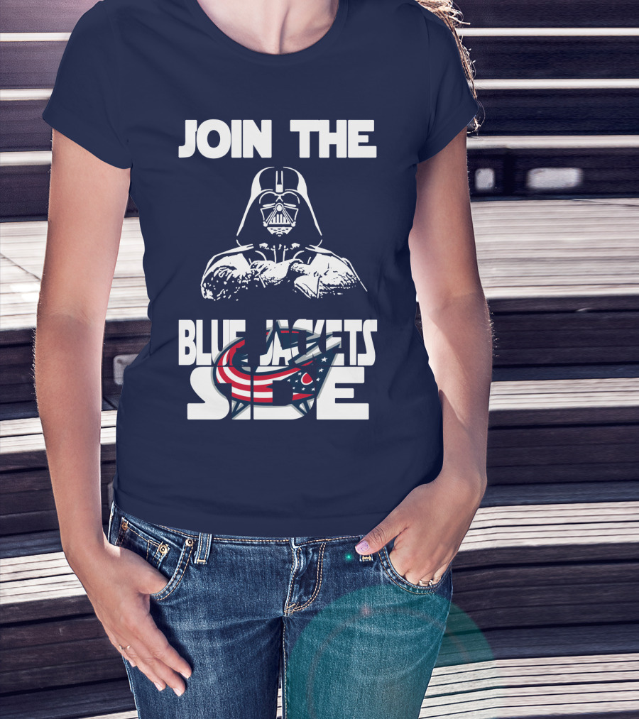 Join The Blue Jackets Side T-Shirt