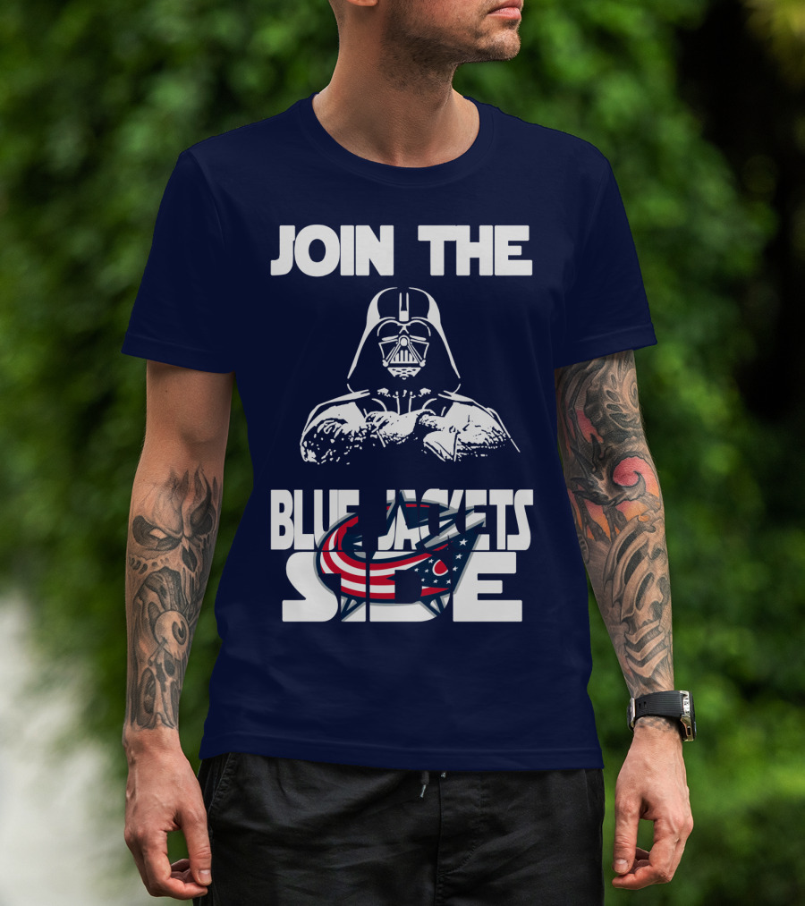 Join The Blue Jackets Side T-Shirt
