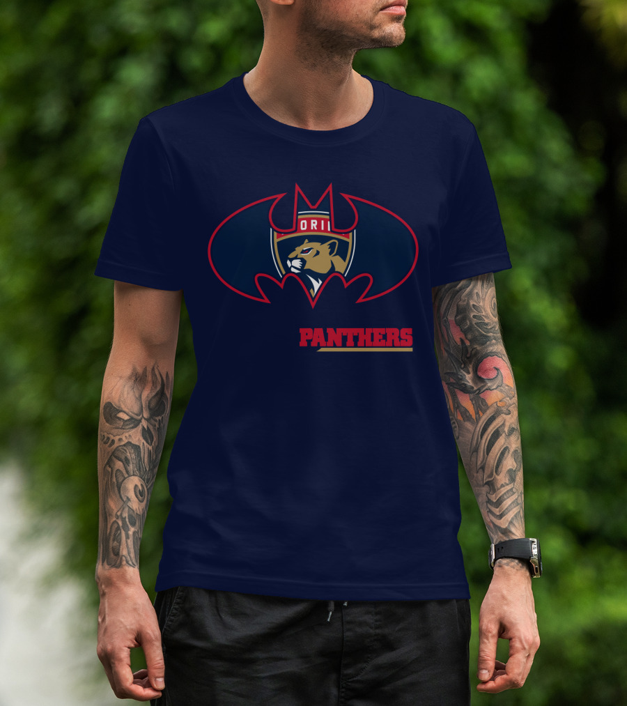Florida Panthers Bat Symbol Badge T-Shirt