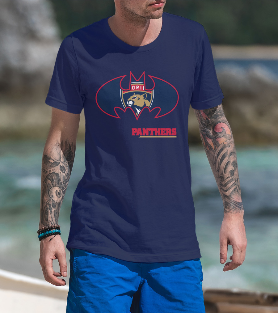 Florida Panthers Bat Symbol Badge T-Shirt