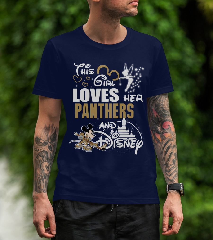 This Girl Loves Her Panthers And Disney T-Shirt