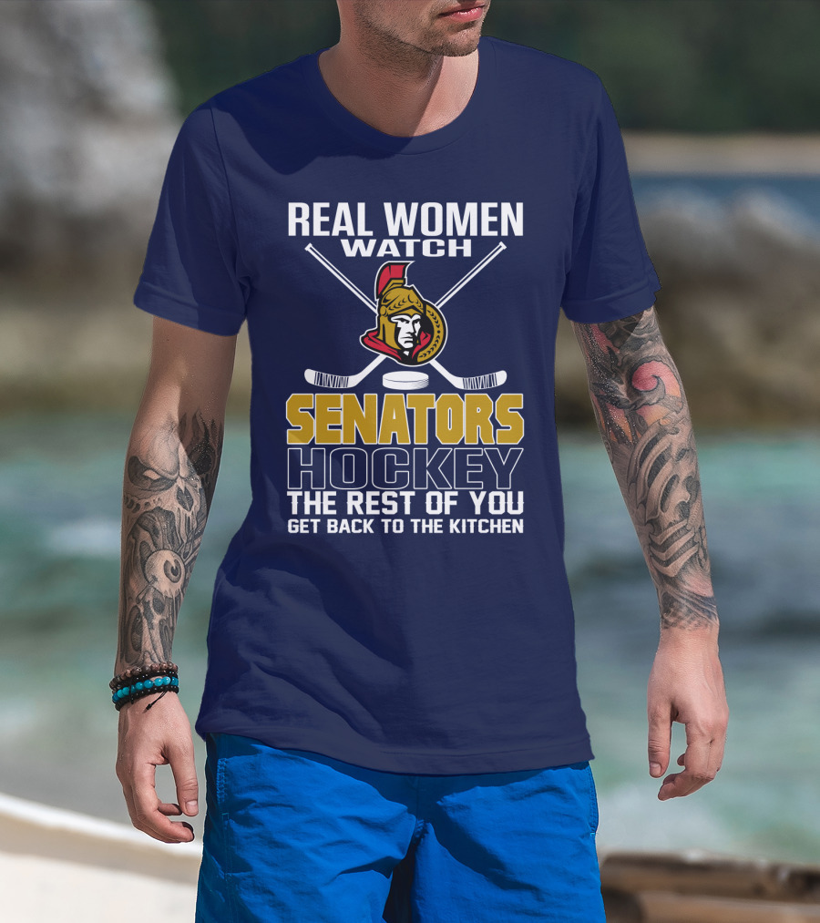 Real Women Watch Senators Hockey T-Shirt