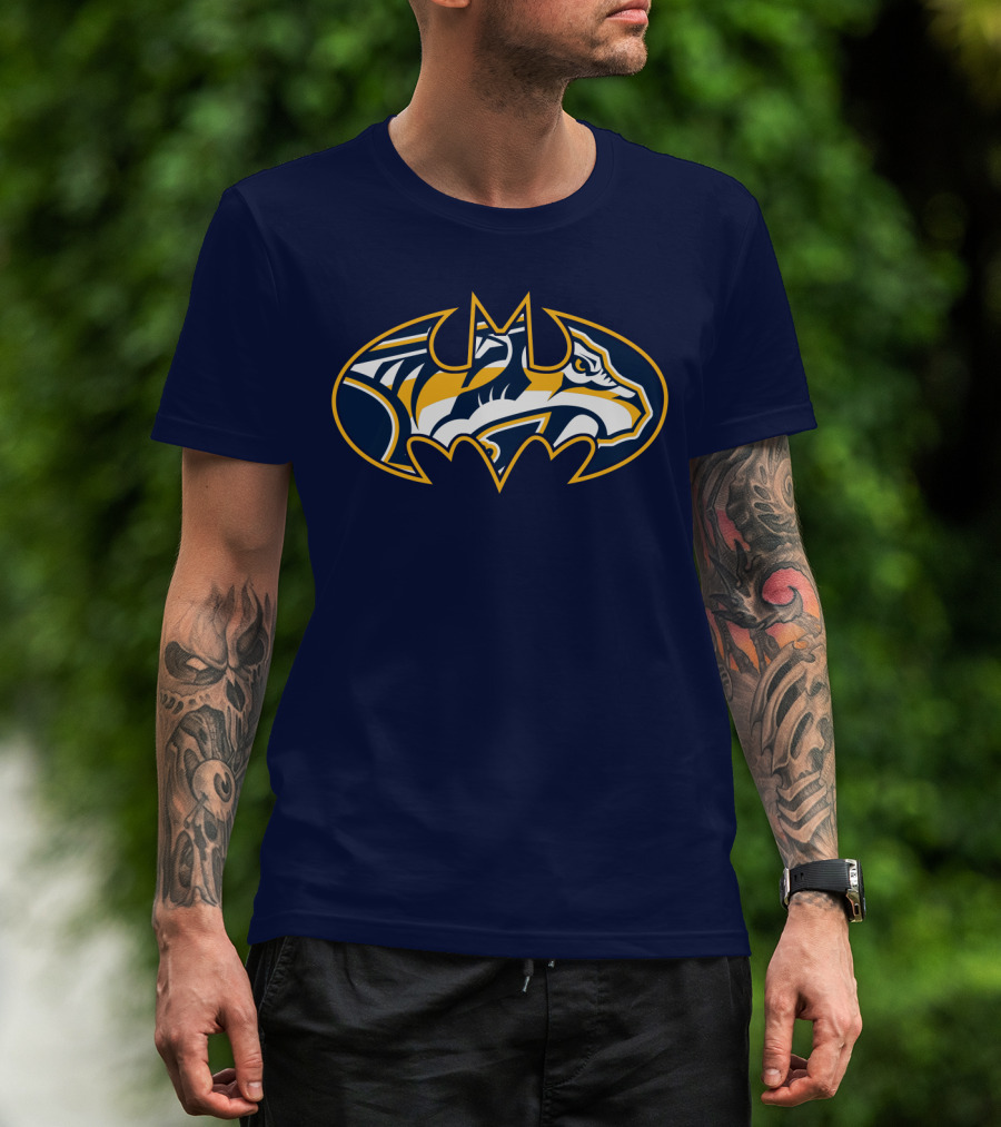 Nashville Predators Batman Logo Mashup T-Shirt