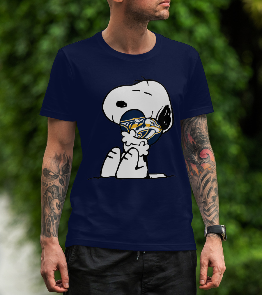 Snoopy Hugging Nashville Predators T-Shirt