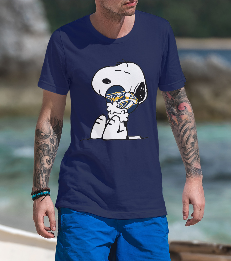 Snoopy Hugging Nashville Predators T-Shirt