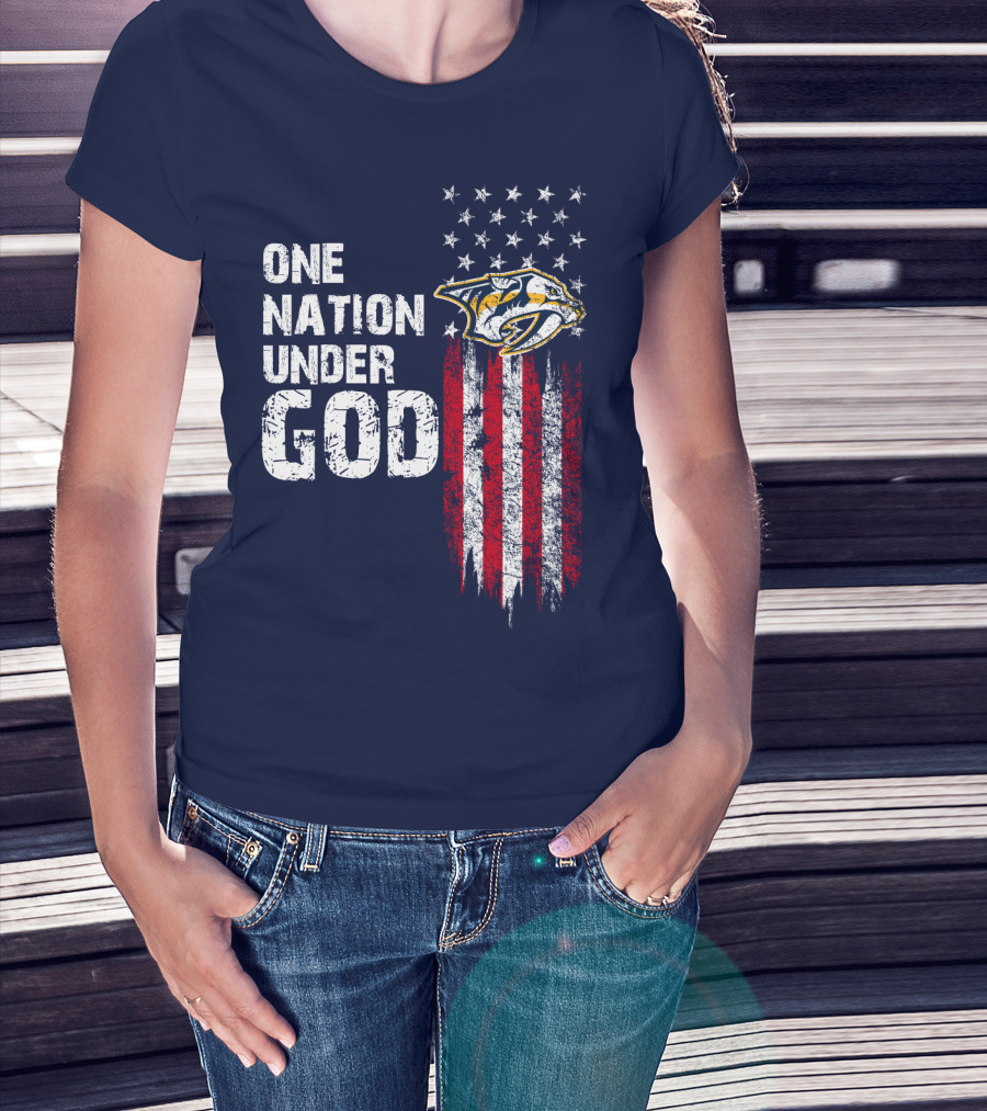 One Nation Under God Nashville Predators T-Shirt