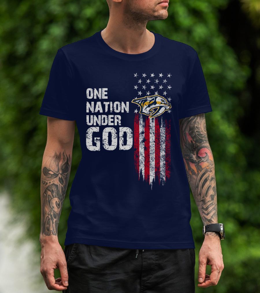 One Nation Under God Nashville Predators T-Shirt