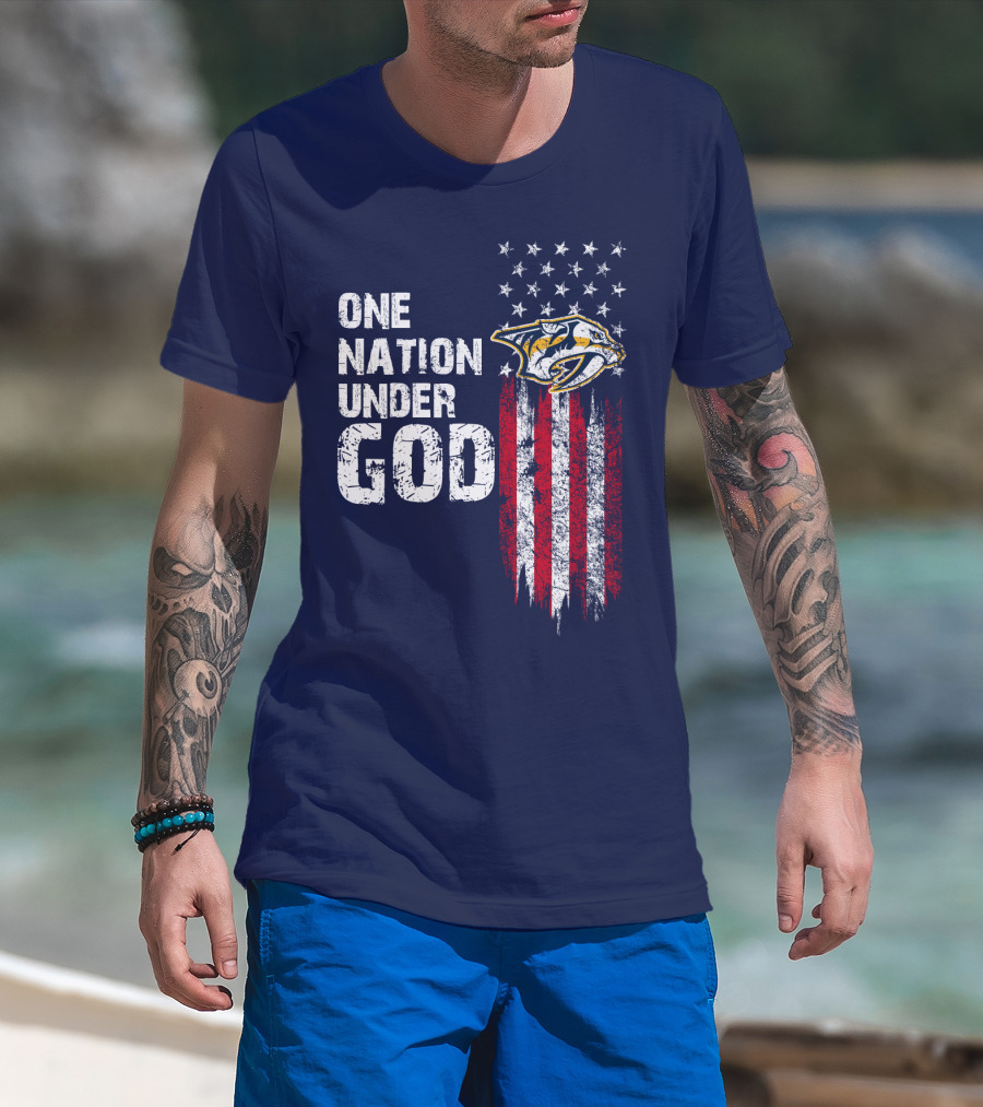 One Nation Under God Nashville Predators T-Shirt