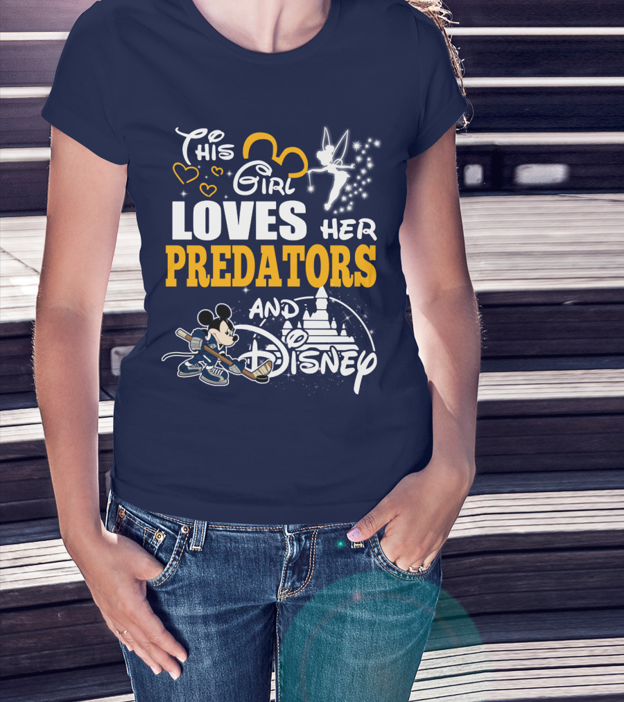 This Girl Loves Her Predators And Disney T-Shirt