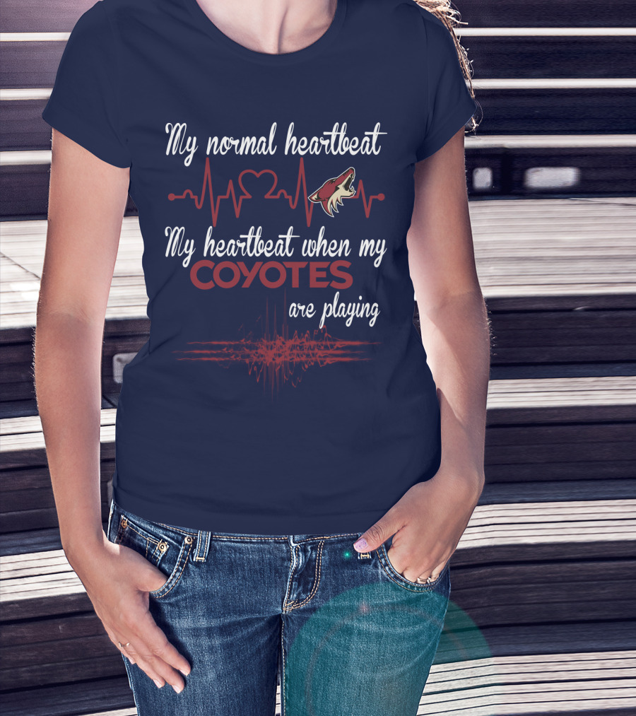 My Normal Heartbeat My Heartbeat When My Arizona Coyotes Are Playing T-Shirt