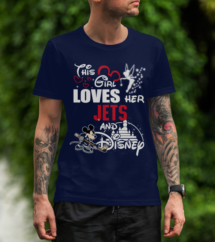 This Girl Loves Her Winnipeg Jets And Disney T-Shirt