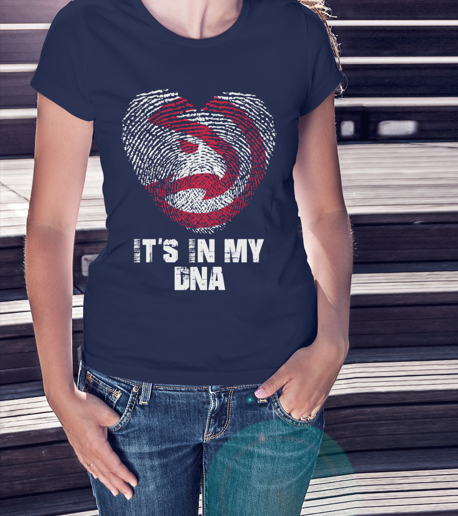 Atlanta Hawks It's In My Dna Fingerprint Heart T-Shirt