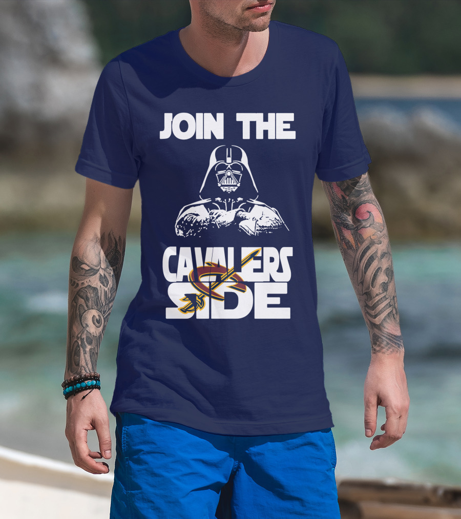 Join The Cavaliers Side Cleveland Cavaliers Star Wars Darth Vader T-Shirt