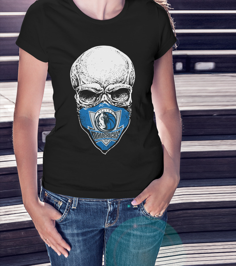 Dallas Mavericks Skull Mask T-Shirt