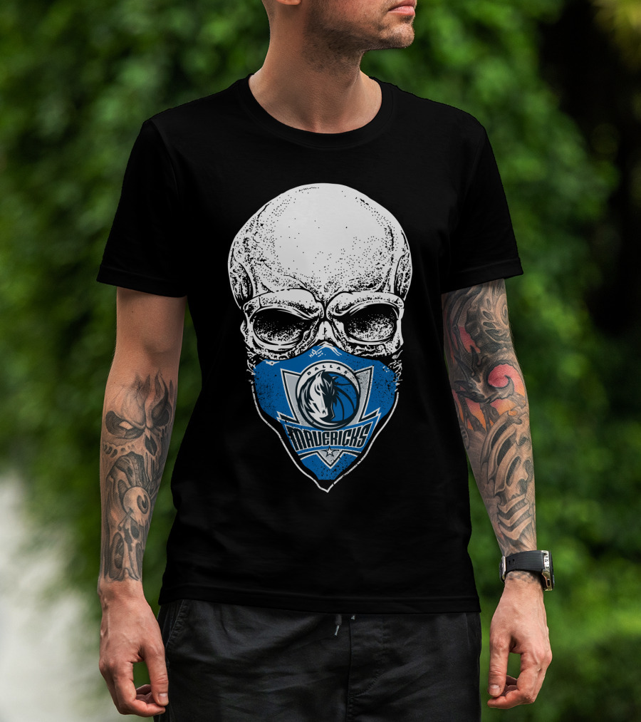 Dallas Mavericks Skull Mask T-Shirt