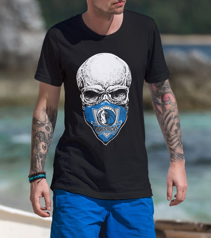 Dallas Mavericks Skull Mask T-Shirt