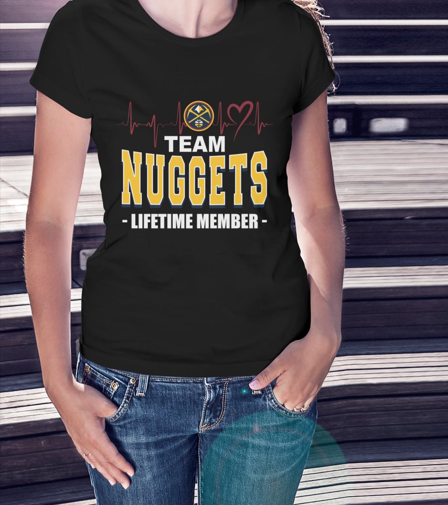 Team Denver Nuggets Heart Lifetime Member T-Shirt