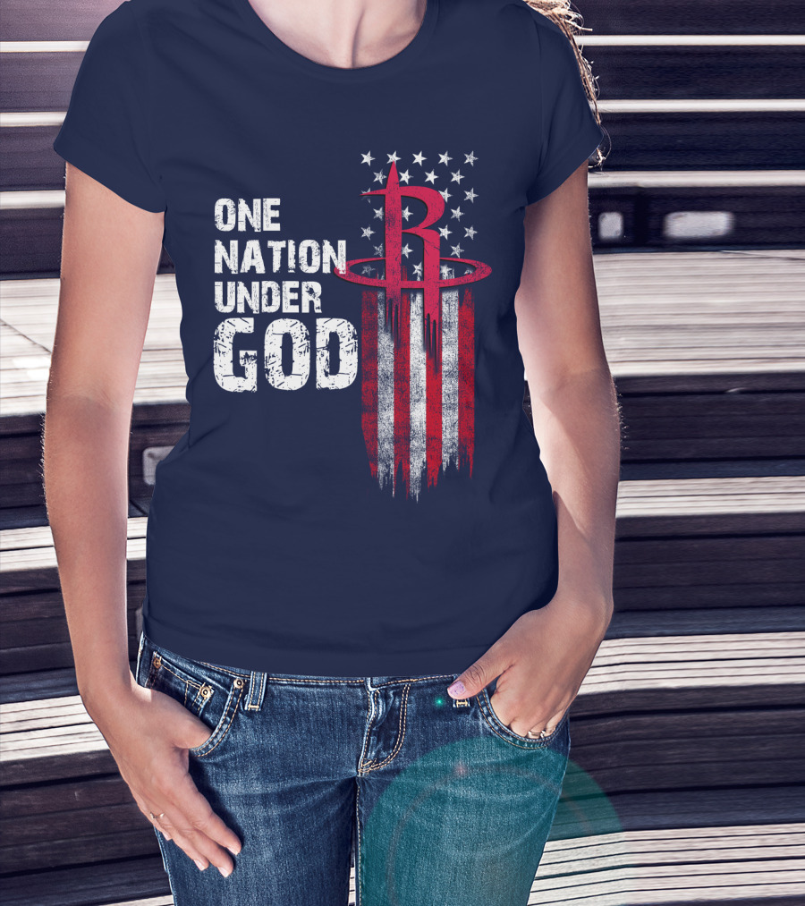One Nation Under God Houston Rockets T-Shirt