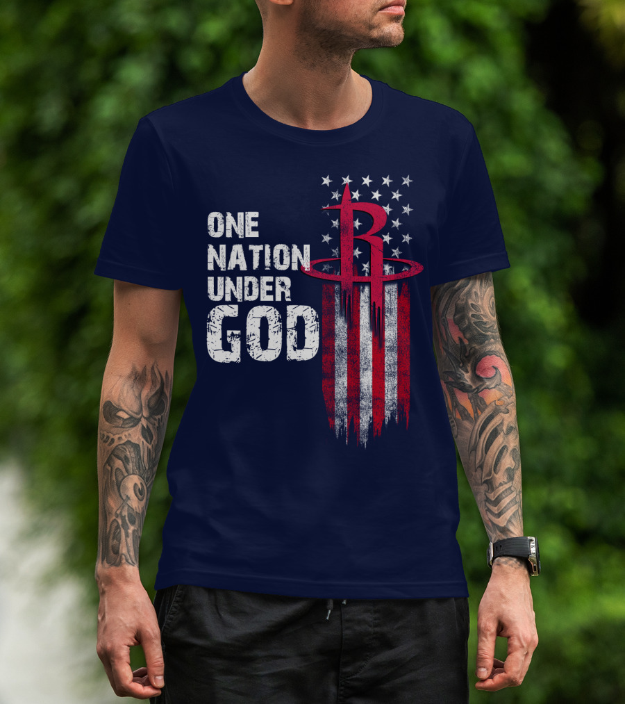 One Nation Under God Houston Rockets T-Shirt