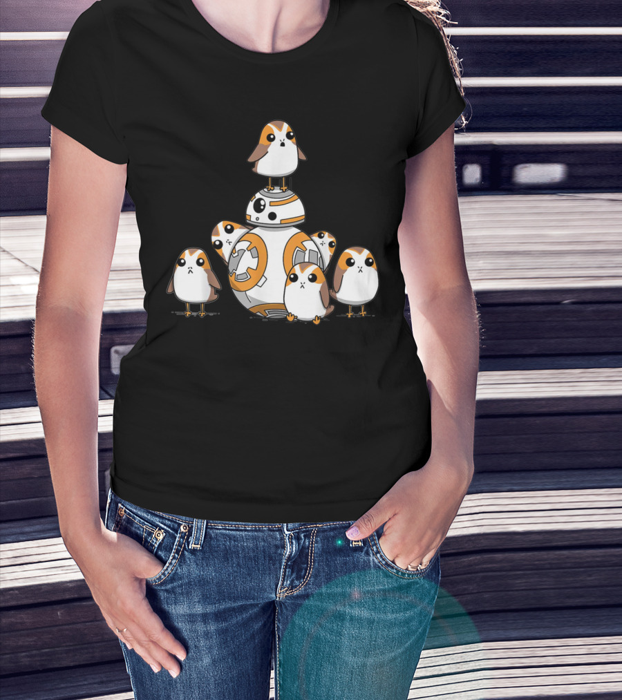 Bb-8 With Porgs T-Shirt