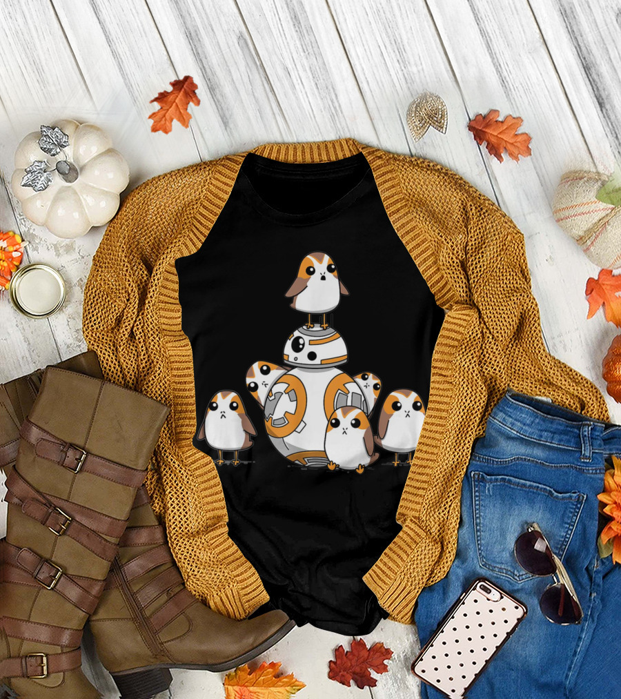 Bb-8 With Porgs T-Shirt