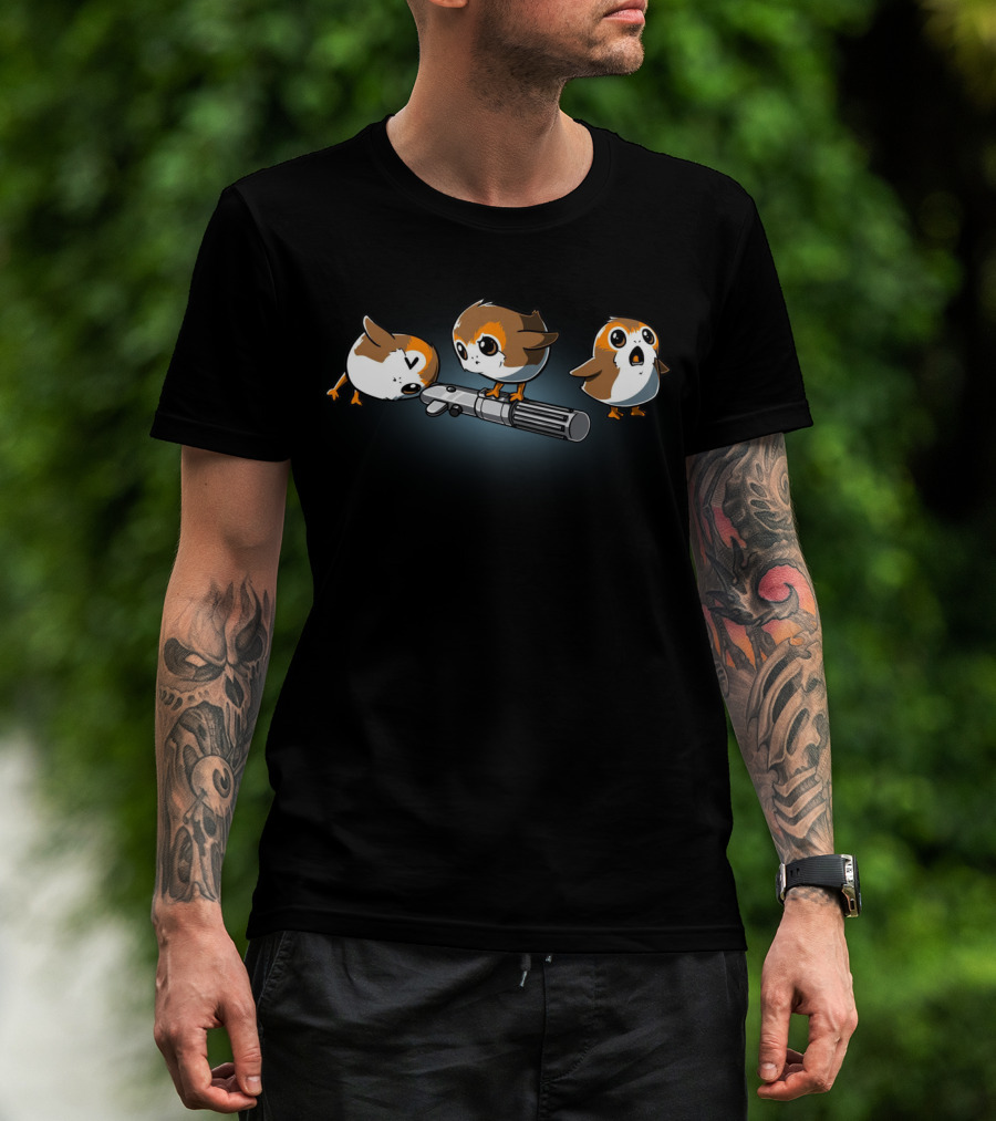Porg With Lightsaber T-Shirt